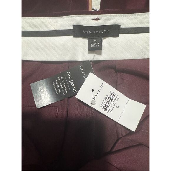 Ann Taylor NWT The Jayne velvet trouser pants 8 - Picture 6 of 9
